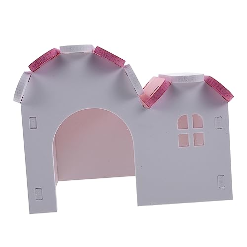 ORFOFE Hamsterhöhle kleines Haustiernest Haustier schlafhaus Hamsterspielplatz Rennmaus-Versteck hamsterbett Hamster versteck Kleintierbedarf Hamster-Haustier-Nest PVC-Material Rosa von ORFOFE