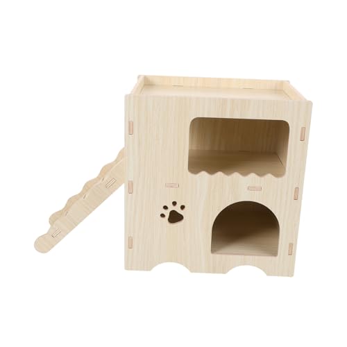 ORFOFE Luxus Hamster Hideout Habitats Holz Hamster Pet Supply Hamster Cage Versteck Spielzeug Holz Hamster Nest von ORFOFE