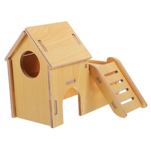 ORFOFE Hamsternesthaus Hamsterhaus Holz Hamsterkäfig Meerschweinchenhaus Hamsterleiter Hamsterzubehör Für Käfige Hamsterversteck Für Hamster Kleintierversteck Rattenspielzeug von ORFOFE