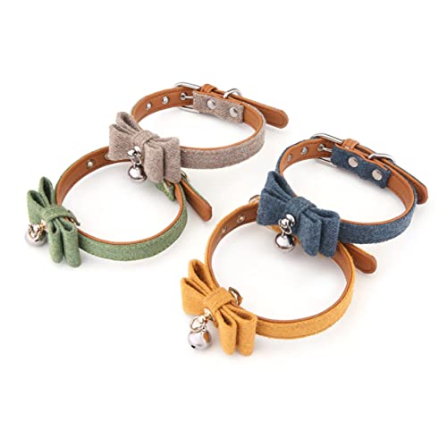 ORFOFE Haustier Hundehalsband Glocke Hundehalsband Katze Bownot-Halsband Hundehalsband Aus Filz Welpe Fliege Kragen Hallowee Hundefliege Hundehalsband Mit Schleife Halsband Für Welpen von ORFOFE