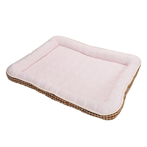 Haustiermatte Welpenbett Kühlendes Hundebett kühlmatten für haustiere dog beds sitzkissen Sommerkissen für Katzen Haustierbett Hündchen Kühlkissen Schlafkissen Baumwolle Rosa von ORFOFE