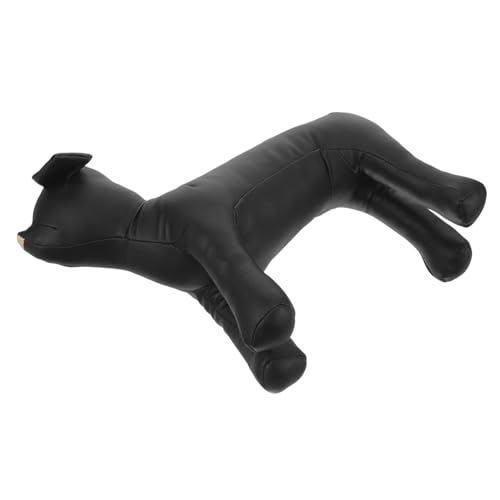 ORFOFE Haustiermodell Ausstellungsmodell Für Hunde Selbststehende Hunde Schaufensterpuppe Für Hundekleidung Stehendes Hundemodell Hunde Schaufensterpuppe Haustier-skulptur Pu-Leder Black von ORFOFE