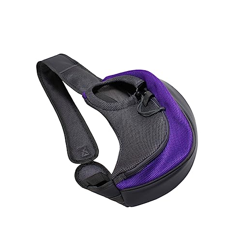 ORFOFE Elegant Pet Supplies Robuste Tragetasche für Haustiere aus Polyester große Umhängetasche Violett Komfort für Hunde und Katzen von ORFOFE