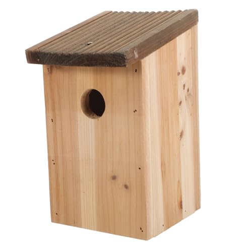 ORFOFE Holz Nistkasten Für Draußen Dekoratives Vogelhaus Zum Aufhängen Im Garten Oder Auf Der Terrasse Ideal Als Vogelnest Für Wildvögel Handgefertigt Aus Robustem Holz von ORFOFE