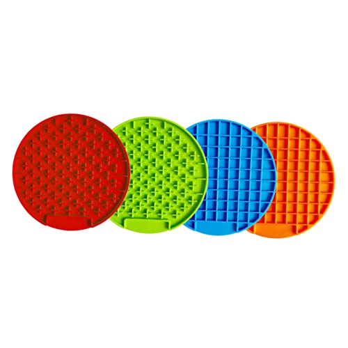 ORFOFE Outdoor Haustier Langsam Fütterung Schüssel Matte Runde Silikon Tiernahrung Pad Orange Hund Welpen Feeder von ORFOFE