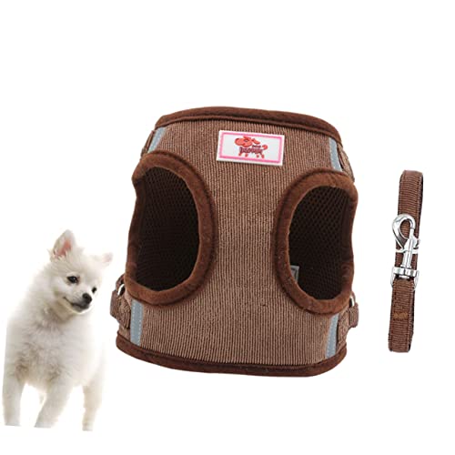 ORFOFE Hundeweste Und Leine Set Pet Harnesses Kit Atmungsaktives Haustier Zuggurt Reflektierende Leine Outdoor Brustgurte Zubehör (, Größe S) von ORFOFE