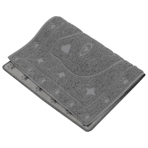 ORFOFE Kasten Katzenstreu Matte Haustiermatte Für Futterwasser Katzenstreumatten Für Den Innenbereich Katzenfutter Pad Kleine Katzenstreumatte Katzenstreumatten Für Haustiere Grey PVC von ORFOFE