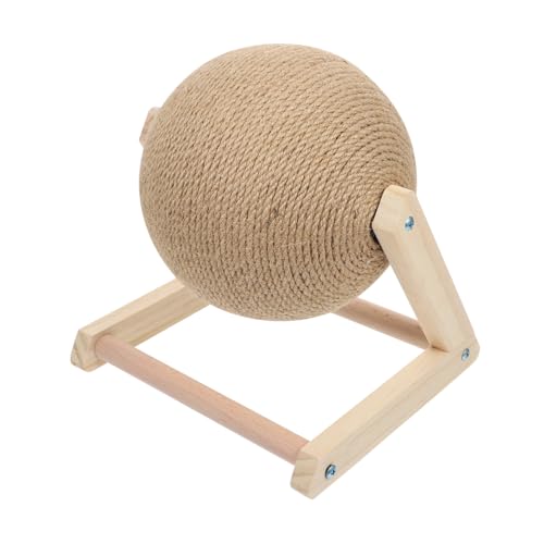 ORFOFE Katze Fangball Sisal-Katzenbaum Kätzchenstange aus Sisalseil interaktives katzenspielzeug Interactive cat Toy Spielzeuge Katze Kratzbälle Spielzeug Sisalballspielzeug für Katzen von ORFOFE