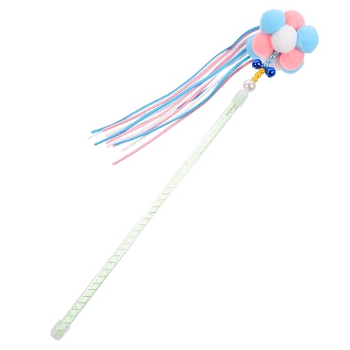 ORFOFE Katzen-Teaser-Stick Kauspielzeug für Katzen Katze spielt Stange Spielzeuge Kitten Spielzeug interaktives Spielzeug für Katzen interessanter Katzenteaser Kätzchen-Stäbchen PVC von ORFOFE