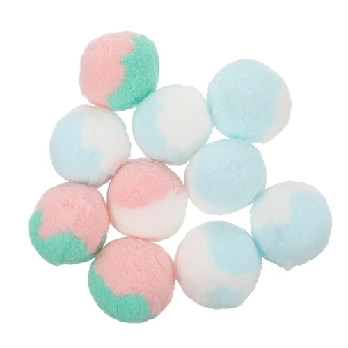 ORFOFE Katzen üschball Bissfeste Bunte Pom Pom Bälle Für Katzen Interaktives Haustierspielzeug Zufälligen Farben Ideal Für Spiel Und Spaß von ORFOFE