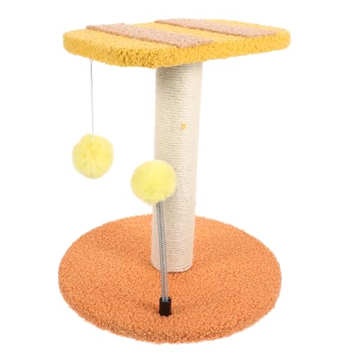 ORFOFE Katzenkratzbaum mit Buchstaben-Bienen Freizeit-Kletterbaum für Katzen stabiles Sisal-Material attraktives Spielzeug von ORFOFE