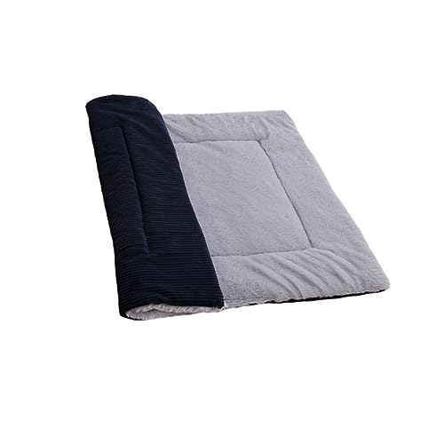 ORFOFE 60x40cm Haustier Katzenbett Warme Pads Doppelseitige Haustiermatten Weiche Bodenmatratze Für Katzen Und Hunde Wärmematerial Marineblau von ORFOFE