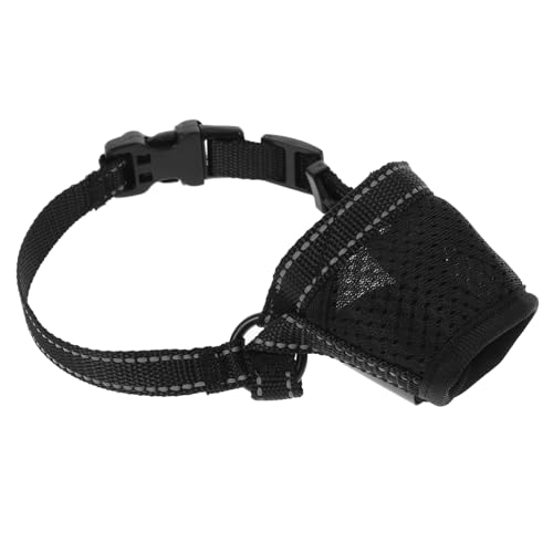 ORFOFE Maulkorb für Hunde gegen Bellen Atmungsaktiver Hundemaulkorb sicherer und langlebiger hundemaulkorb Maske für kleine Hunde Hundemaul Ärmel Hundebedarf Polyester Black von ORFOFE