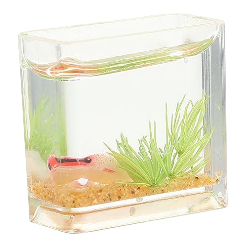 Winzige Fischtanks Miniatur-fischtank-modell Mini- - Harz-fischglas-ornament Weiße Mini- -ornamente von ORFOFE