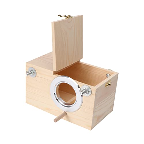 ORFOFE Papagei Zucht Box Clamshell Deckel Holz Vogel dekorative Outdoor Garten Nest von ORFOFE