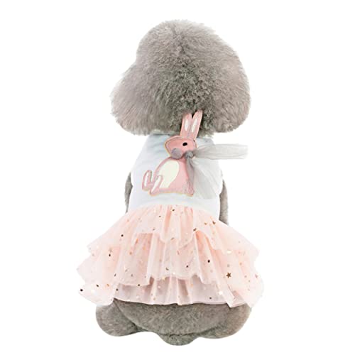 ORFOFE Partykleidung für Haustiere Welpe Sommerkleidung für Hunde kleine hundekleidung weiblich Dog Costume hundekostüme für Hunde Kleider Haustierkleidung Party-Hundetuch Rosa von ORFOFE