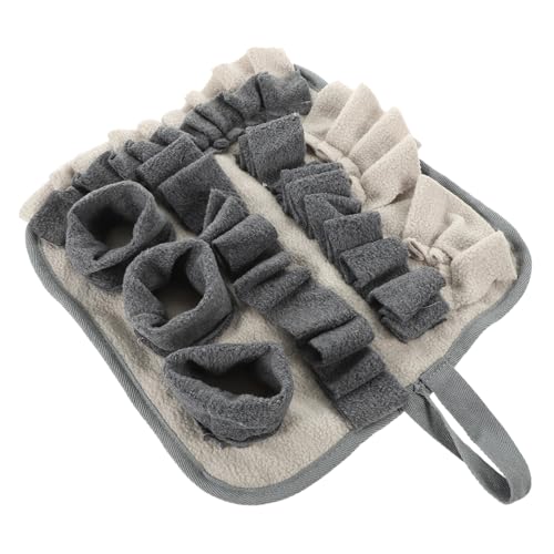 ORFOFE Pet Sniffing Pad Hund Futter Pad Klassisches Spielzeug Hamster Spielzeugmatte Schnüffeldecke Für Hunde Hunde-Puzzle-Matte Futterunterlage Für Haustiere Spielzeuge Grey Polarfleece von ORFOFE