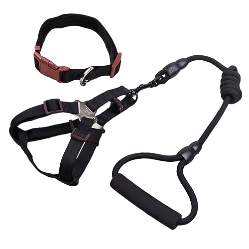 ORFOFE Leine Satz hundegurt hundelaufband Hunde tragerucksack Hundegeschirr Dog Collars Hunde hundehalstuch tragegeschirr für Hunde Haustierleine Hundeleine der Hund Gürtel Halsband von ORFOFE