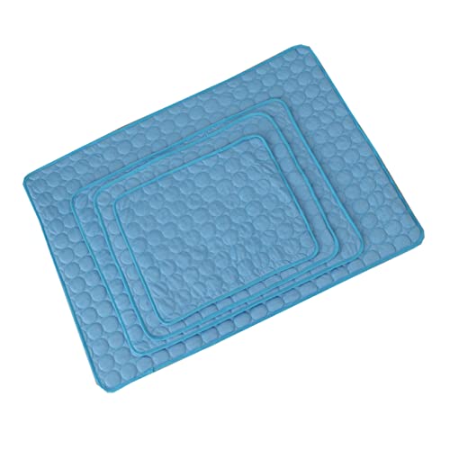 ORFOFE Pet Pad Sommermatte Hundekühlbett Haustiermatte Haustierzubehör Zubehör Hundebett Sommerkühlung Blau L von ORFOFE