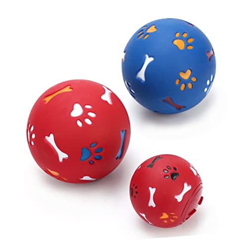 ORFOFE Undichtes Lebensmittelspielzeug Beißspielzeug Für Welpen Leckball Für Haustiere Welpen-Puzzle Hundespielzeug Zur Futterausgabe Puzzle-Spielzeug Für Hunde Großer Hund Tierfutter Rot von ORFOFE