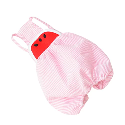 ORFOFE Schlinge-Hose für Haustiere mit Wassermelonen-Streifenmuster bequemer Hunde-Overall für Party Kleid Foto-Requisiten Größe L Rosa von ORFOFE