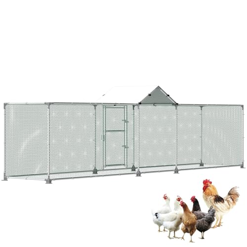 ORHEYA Freilaufgehege 5x1x1,4m Hühnerstall aus Metall Hühnerhaus mit Sonnenschutzdach Schloss, Freigehege Voliere Hühner Geflügelstall Kleintiergehege ORHEYA Freilaufgehege 5x1x1,4m Hühnerstall aus Metall Hühnerhaus mit Sonnenschutzdach Schloss, Freigehege Voliere Hühner Geflügelstall Kleintiergehege von ORHEYA