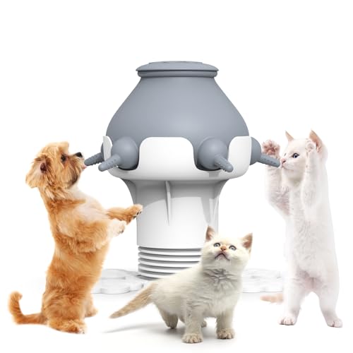 ORIA Puppy Milk Feeder, Silicone Puppy Feeder Milk Bowl for Multiple Puppies, 300ml Puppy Kitten Bottles Feeding Station with 5 Sauger, Adjustable Flow, for Small Dogs Cats Rabbit von ORIA