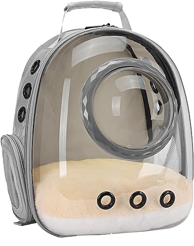 Bubble Cat Carrier Rucksack, transparenter Haustiertragerucksack für kleine Welpen und Hasen, Space Capsule Bubble Cat Rucksack Carrier, von Fluggesellschaften zugelassen von ORIZZP