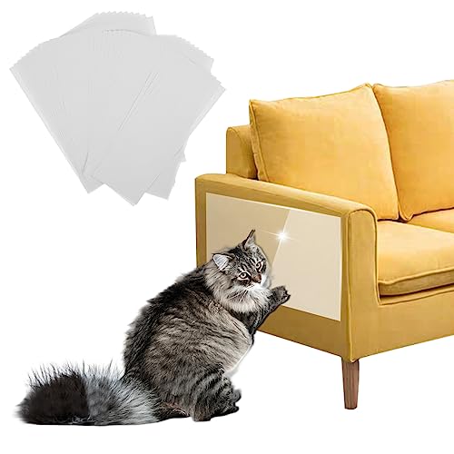 24 Stück Katze Kratzschutzfolie PVC Kratzschutz Katzen für Möbel DREI Größen Transparentes Sofa Kratzschutz Pad Kratzschutz Klebefolien zum Schutz von Sofas Wänden Türen Möbeln von OROMYO