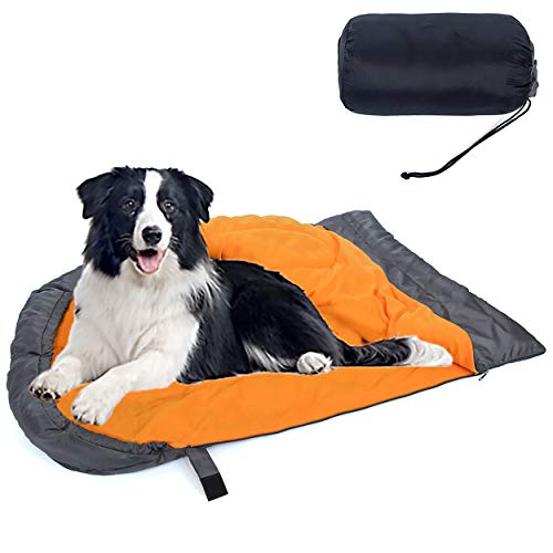 OROOTL Hundebett Schlafsack für Hunde Haustiere Warme wasserdicht Hundeschlafsack Rucksack Packbar Leichtes Hunde Waschbar Reisebett für Camping Wandern Outdoor Indoor von OROOTL