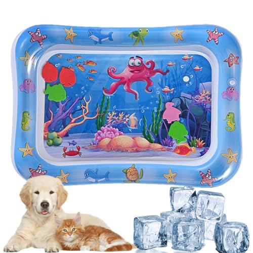 ORTUH Sensor Water Playmat, Verdickte Wasserspielmatte Katze, Water Sensory Play Mat Cat, Sensorische Wasser Spielmatte Für Katzen, Wasser-Sensor-Spielmatte Für Katzen, Katzen-Wasser-Spielmatte von ORTUH