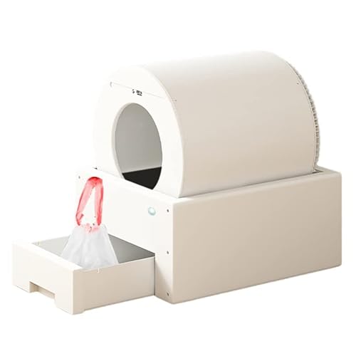 Smart Katzenstreu, 60 l, selbstreinigende Katzentoilette für mehrere Katzen, groß, spritzwassergeschützt, modisch, intelligent, desodorierend, Hochleistungs-Antihaft-Unterlage, kein Sco mehr von ORYCWJ