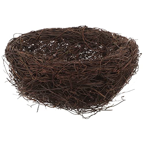 OSALADI Moosdekor Natürliche Rattan-Vögel Rattan-Vogelhaus Nest Zum Basteln Party Hochzeit Terrasse Garten Sukkulenten-Übertopf Moos-Landschaft DIY-Terrarium Frühlingsvignetten von OSALADI