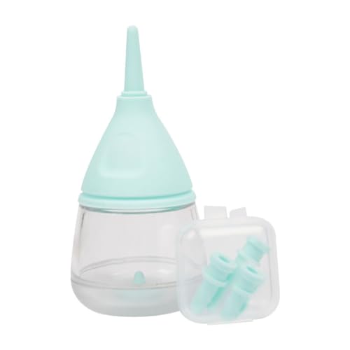 Haustier-Futterflaschen-Set, 40 ml, Welpen-Stillflasche mit Ersatznippel, Milchflasche für Hunde und Katzen, für Kätzchen, Welpen, kleine Haustiere, 40 ml, Blau von OTKARXUS