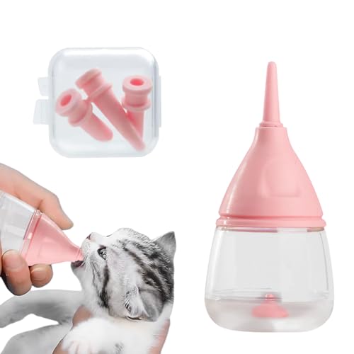 Haustier-Futterflaschen-Set, 1 Stück, 120 ml Welpen-Stillflasche mit Ersatznippel und Reinigungsbürste, Milchflasche für Hunde und Katzen, für Kätzchen, Welpen, kleine Haustiere, Fütterungswerkzeug von OTKARXUS