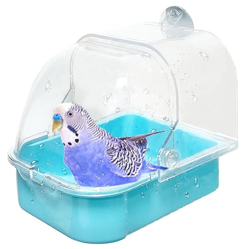 Vogelbad für Käfig,1 Stück Multifunktional Vogel Badewanne, Hängender Papagei Badewanne Dusche Vogelkäfig Zubehör für Kleine Vögel Kanarische Wellensittiche Papageien Nymphensittich Lovebird Hamster von OTKARXUS