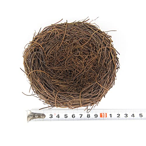 OUBEIDUO Natürliches Vogelhaus, handgewebt, Rattan, Vogelkäfig-Zubehör, gemütliches Nest vor Kälte, 6,1 cm, 12,7 cm, 20,3 cm von OUBEIDUO