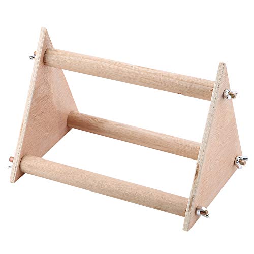 Afrikanischer Ständer, Ständer, 22 X 13 X 5 Ständer, Sitzstange, Vogel, Haustier, Stehender Spielplatz, Lustiger Aktivitäts-Spielständer aus Holz von OUCRIY