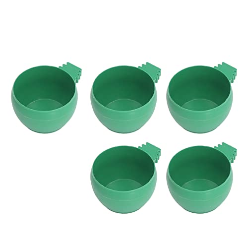 Mini-Wassernapf für Vögel, Papageien, Futter- und Wassernapf, Kunststoff, Einlage, rund, grüne Papageien, kleine Futter-Wassernapf für Bauernhöfe, Zuhause, 25 x 13 x 3,8 cm, 25 Stück von OUCRIY