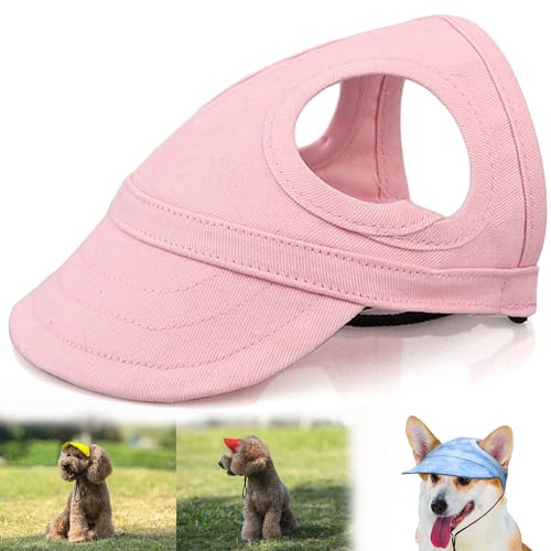 Dog Sun Hat, Hunde Sonnenhut, Verstellbar Sonnenschutz Hut Hundecap, Sommer-Sonnenhaube, Outdoor-Sport-Sonnenhut mit Ohrlöchern, Modische Hunde-Sonnenhut, für Welpen, Mittelgroße Hunde von OUDIOHAI