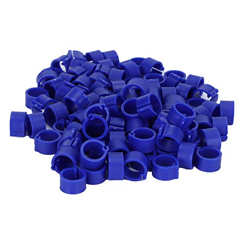 OUKENS Tauben Ring，200Pcs 8mm Tauben Ring Keine Worte Geflügel Bein Identifizieren Fußring Clip Tauben Vogeltrainingswerkzeug(Blau) von OUKENS