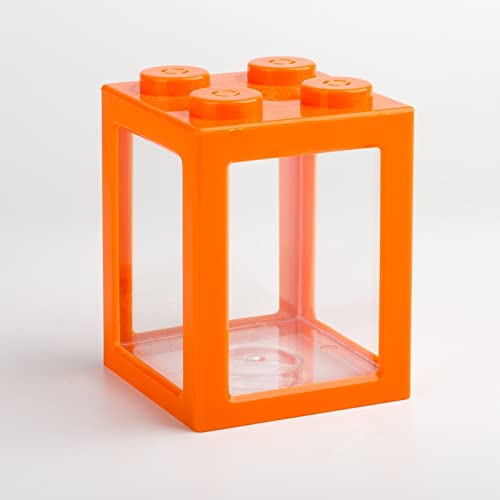 Aquarium Home Tischdekoration Multicolor Stapelbare Bausteine ​​ökologisch Kleine Reptilien Haustierkasten Teetisch Mini Aquarium Aquarium Tank (Color : 09 Orange) von OUMIFA