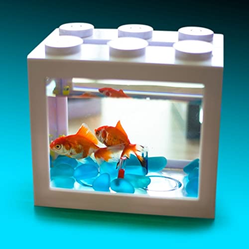 OUMIFA Aquarium Kombinierbares Aquarium kleine Betta-Tank-Quallen Fischschüsseln Schildkröte Klarer Fütterungskäfig-Cube-Tank for Goldfisch-Moss-Bälle von OUMIFA