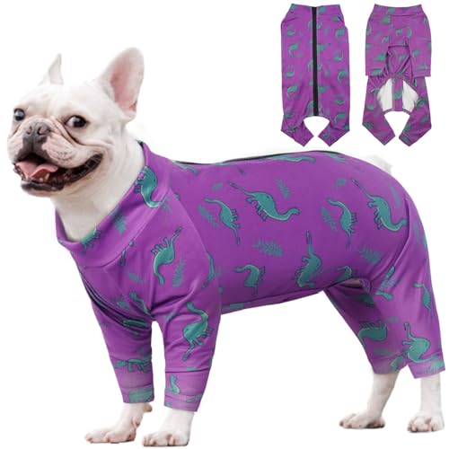 OUOBOB Hunde-Pyjama, Hunde-Pyjama für mittelgroße Hunde, Weihnachtspyjama, dehnbarer Einteiler, Hunde-Overall, Bodysuit, Chirurgie, Genesungsanzug, Anti-Leck- und Angstzustände, beruhigende von OUOBOB