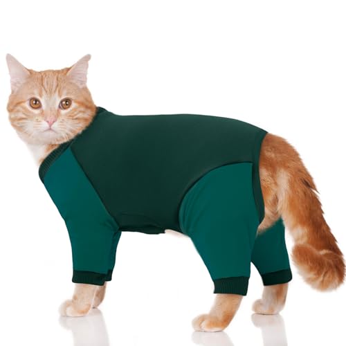 OUOBOB klebrige Haar Katze Kleidung, Sphynx haarlose Katzen Pullover, Verhindern verlorenes Haar Onesie Shirts nur für Katzen, Kätzchen Kleidung Pyjama, Katze Turtleneck für Sphynx Cornish Rex von OUOBOB