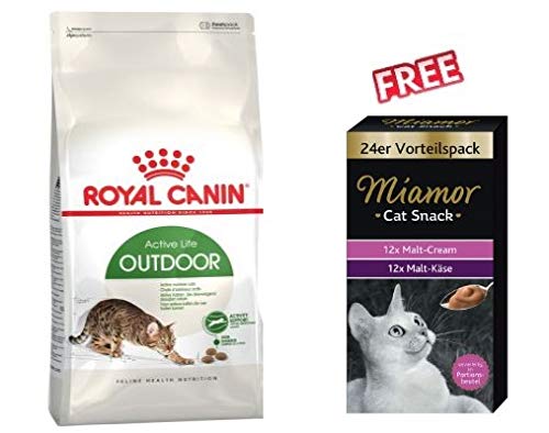 OUTDOOR Royal Canin Katzenfutter, 2 x 10 kg, Trockenfutter für ausgewachsene Katzen, 7 Jahre, unterstützt aktives Leben, hält Gelenke, Haut und Fell gesund mit hohem Energiegehalt von OUTDOOR