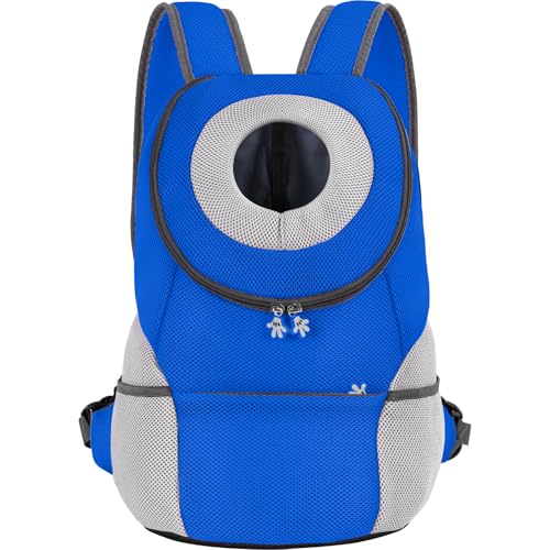 OUUTMEE Haustier-Rucksack für Hunde und Katzen, praktisch für Reisen im Freien, 46 x 41 x 24 cm, blau von OUUTMEE