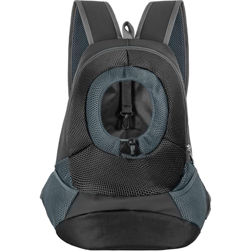 OUUTMEE Haustier-Tragerucksack für kleine Hunde und Katzen, praktisch für Reisen im Freien, 40 x 35 x 18 cm, geeignet für 3,6 kg schwere Welpen, Schwarz von OUUTMEE