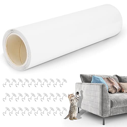 OUYANKA Kratzschutz Sofa Katze 10cm x 15m Kratzschutzfolie Transparent Kratzschutz Pad Anti Kratz Folie für Sofa Tür Möbel Wand von OUYANKA