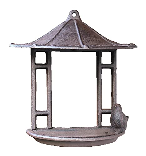 OUYUE Futterhaus Für Vögel Iron Tapered Dome Bird Feeder Home Garden Wall Mounted House Shape Geeignet Für Den Garten Futterspender Vögel von OUYUE